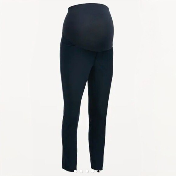 Old Navy Maternity Full Panel Pixie Ankle Dress Pants Sz 6 Navy Blue Office Work - Picture 1 of 11